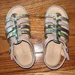 Cat & Jack Kids' Gold and Iridescent Sandals